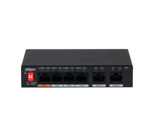 Купить Коммутатор DAHUA DH-PFS3006-4ET-60 4xPoE 100Mb/s неуправляемый в Бишкеке в интернет-магазине Camera.kg по низким ценам Купить Коммутатор DAHUA DH-PFS3006-4ET-60 4xPoE 100Mb/s неуправляемый в Бишкеке в интернет-магазине Camera.kg по низким ценам