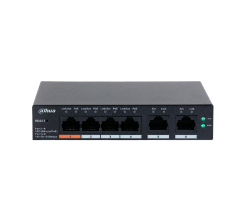 Купить Коммутатор сетевой PoE DAHUA DH-CS4006-4ET-60 4xPoE 100Мбит/с управляемый в Бишкеке в интернет-магазине Camera.kg по низким ценам Купить Коммутатор сетевой PoE DAHUA DH-CS4006-4ET-60 4xPoE 100Мбит/с управляемый в Бишкеке в интернет-магазине Camera.kg по низким ценам